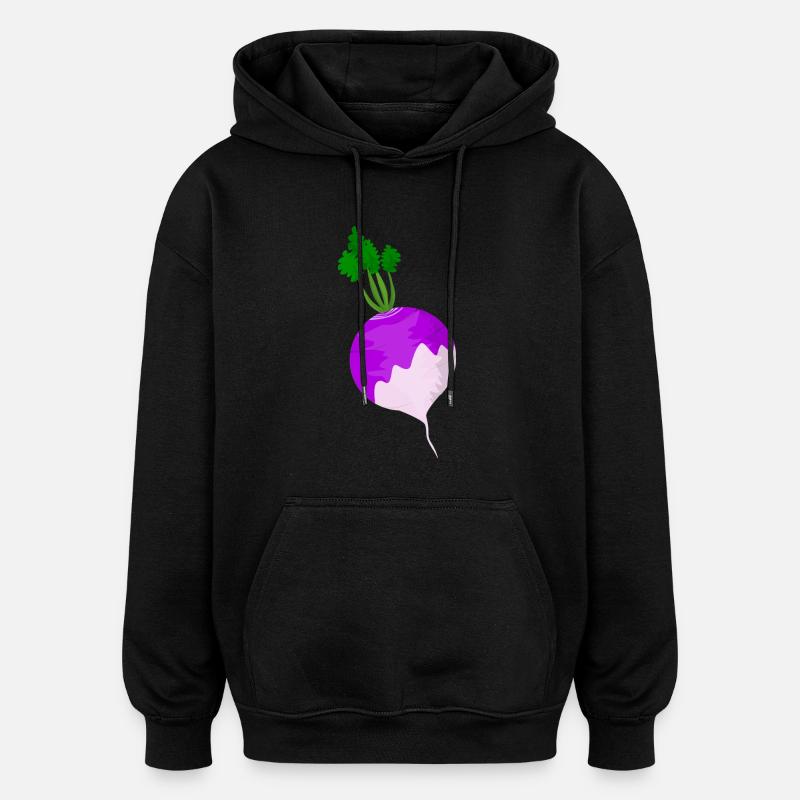 navet - Sweat à capuche oversize unisexe - noir