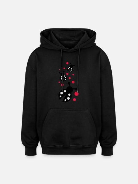 marienkaefer - Oversized Unisex Hoodie - Schwarz