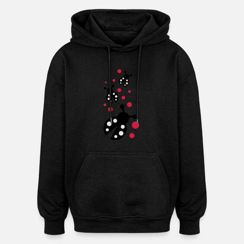 marienkaefer_f3 - Sweat à capuche oversize unisexe - noir