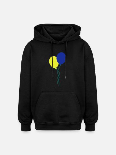luftballons - Oversized Unisex Hoodie - Schwarz