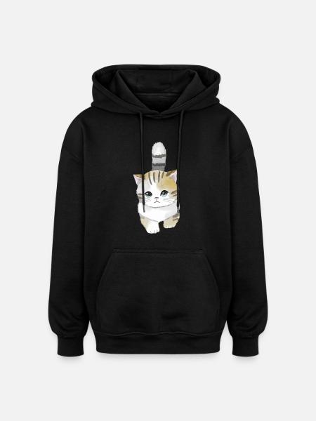 Catwalk - Oversized Unisex Hoodie - Schwarz