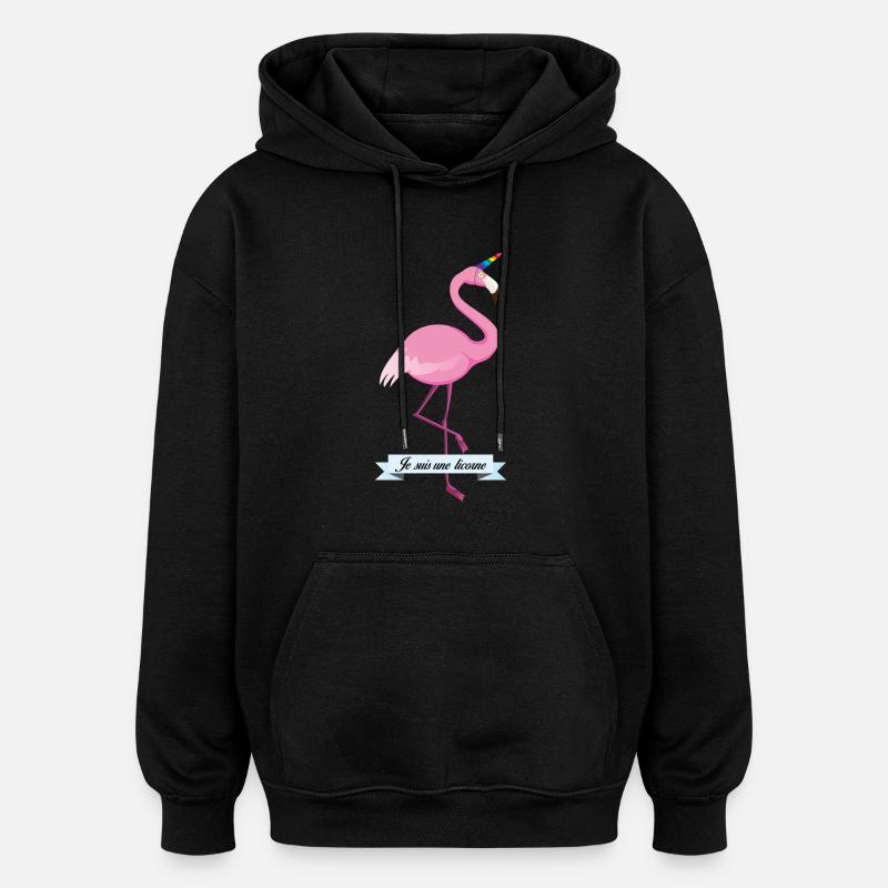 Ich bin ein Einhorn - Oversized Unisex Hoodie - Schwarz