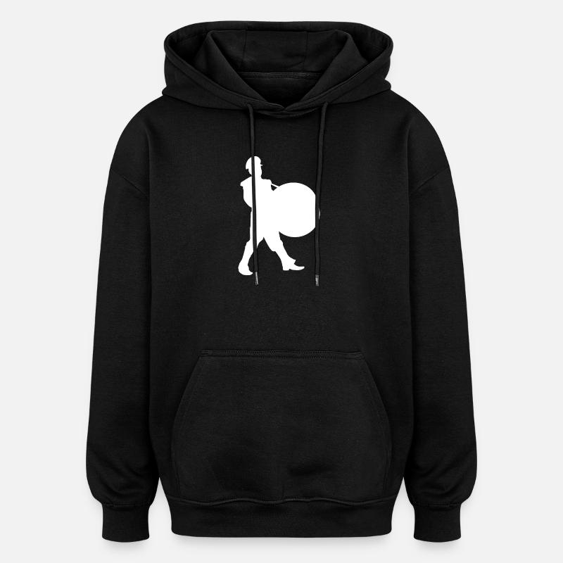 Screen Hero Silhouette - Oversized Unisex Hoodie - black