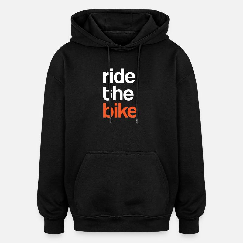 Faire du vélo - Sweat à capuche oversize unisexe - noir