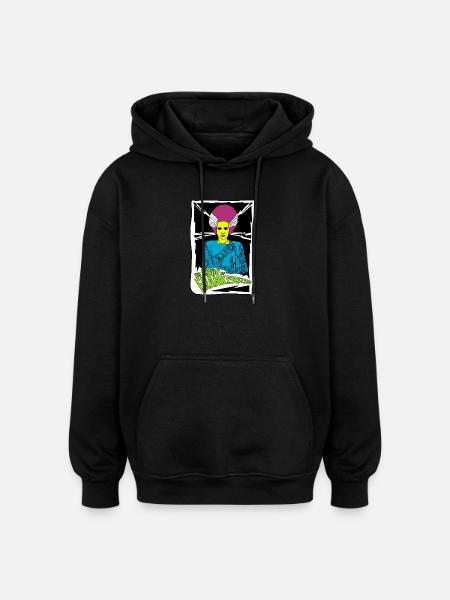 Bride of Franky Retro Poster Design - Oversized Unisex Hoodie - black