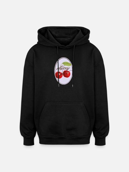 Cherry Girl Vintage Look - Oversize unisex hoodie - sort