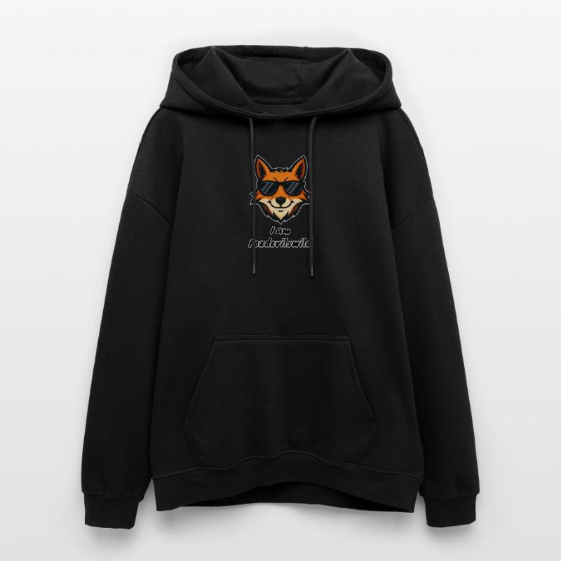 Foxdevilswild - I am Foxdevilswild - be cool Oversized Unisex Hoodie