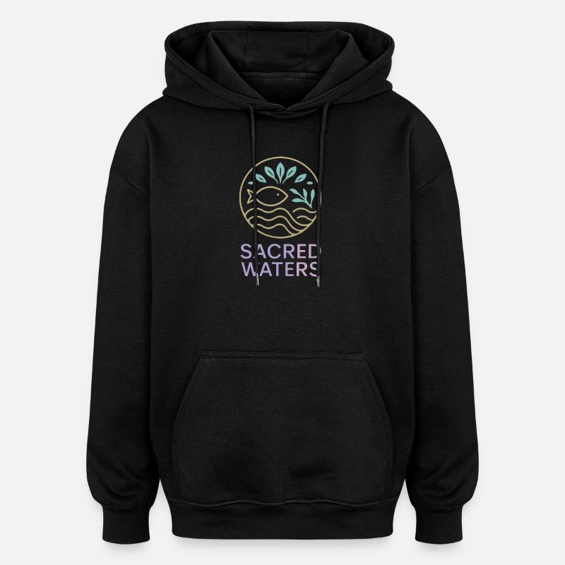 Eaux sacrées (Heilige Wasser) - Sweat à capuche oversize unisexe - noir