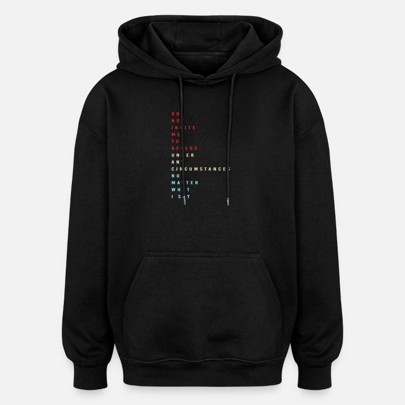 Techno House Electro Festival Hardstyle EDM - Oversized Unisex Hoodie - Schwarz