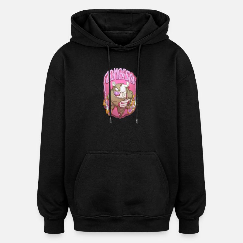 Zombison 3 - Sweat à capuche oversize unisexe - noir