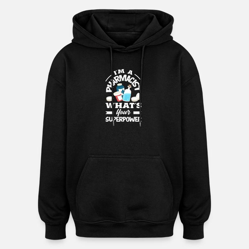 Pharmacien Technicien Pharmaceutique - Sweat à capuche oversize unisexe - noir