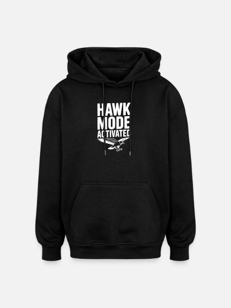 Mode Faucon activé - Sweat à capuche oversize unisexe - noir