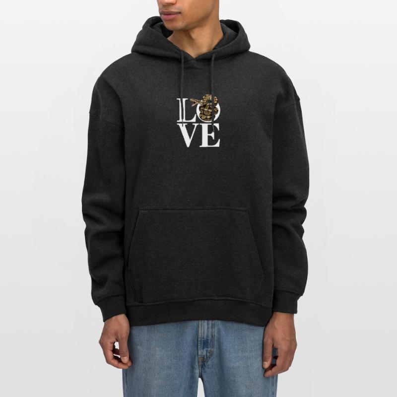 Königspython Schlangen LOVE Terrarium Python Oversized Unisex Hoodie