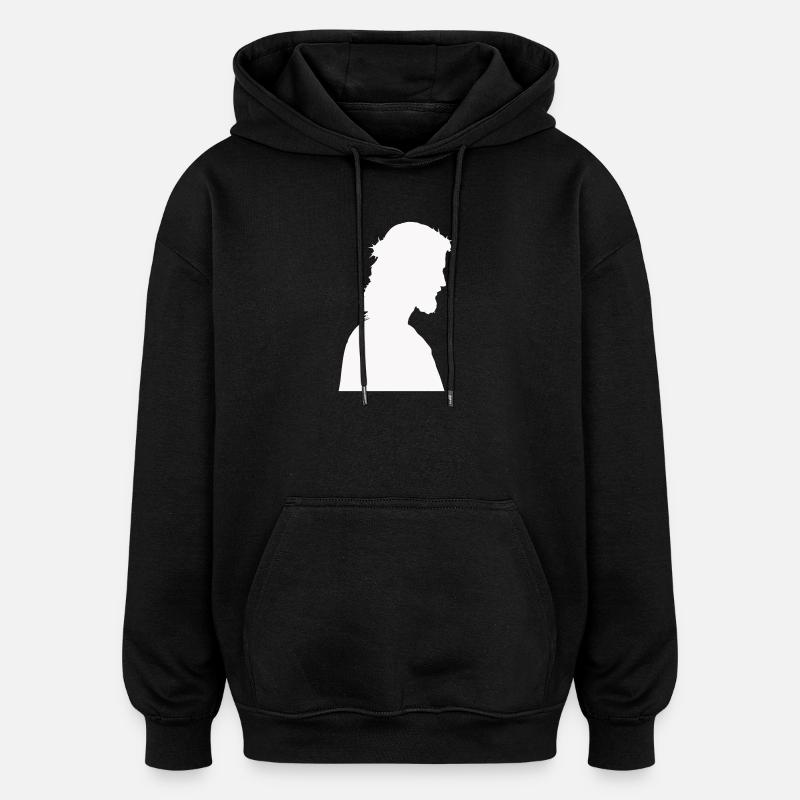 Jesus Christ Silhouette - Oversized Unisex Hoodie - black