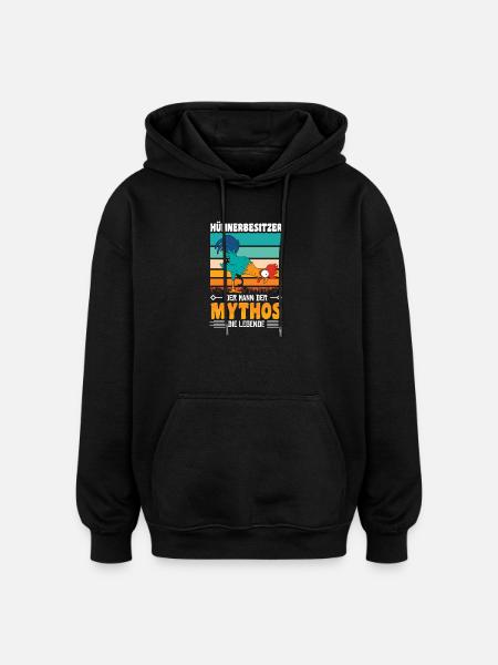 Hühnerflüsterer Huhn Hühnerhalter Hühner - Oversized Unisex Hoodie - Schwarz