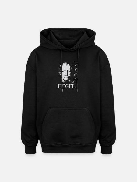 Hegel Portrait - Oversized Unisex Hoodie - black