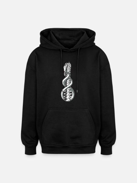 kundalini - Sweat à capuche oversize unisexe - noir