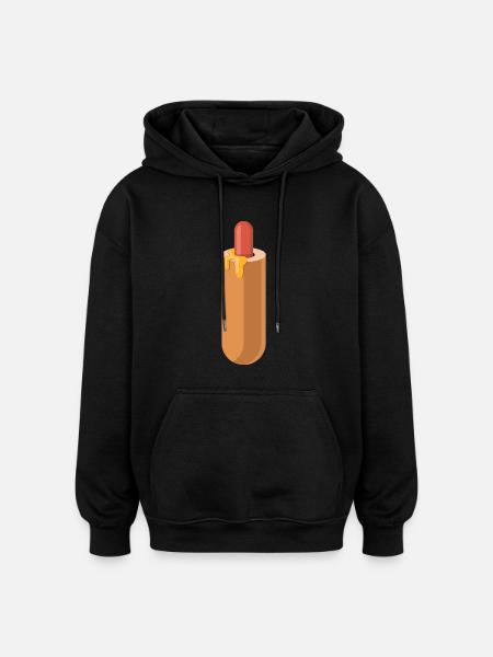 Hot dog - Oversized Unisex Hoodie - black
