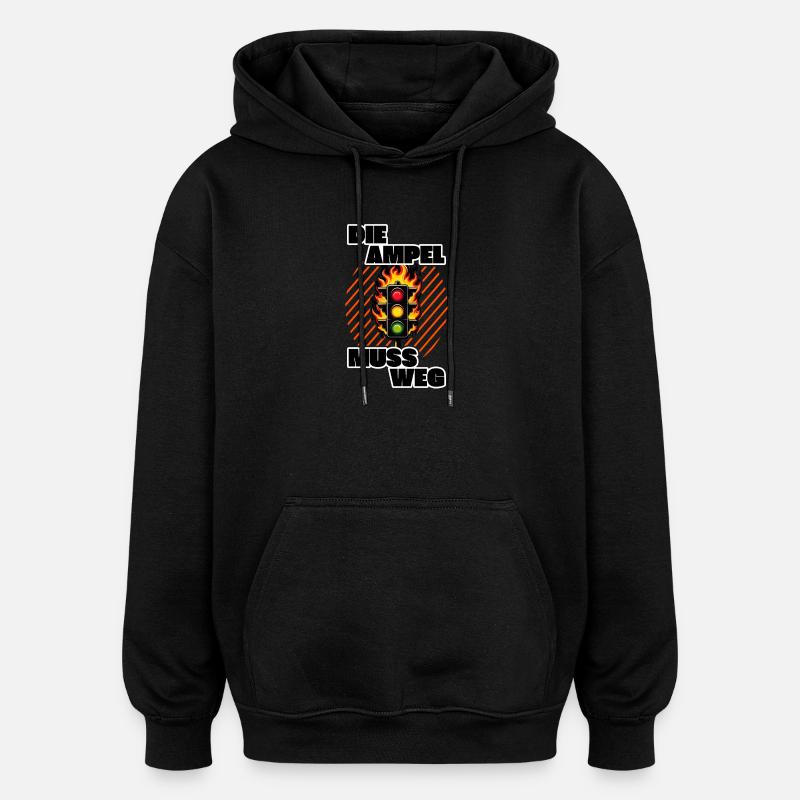 Ampel muss weg Kritik - Oversized Unisex Hoodie - Schwarz
