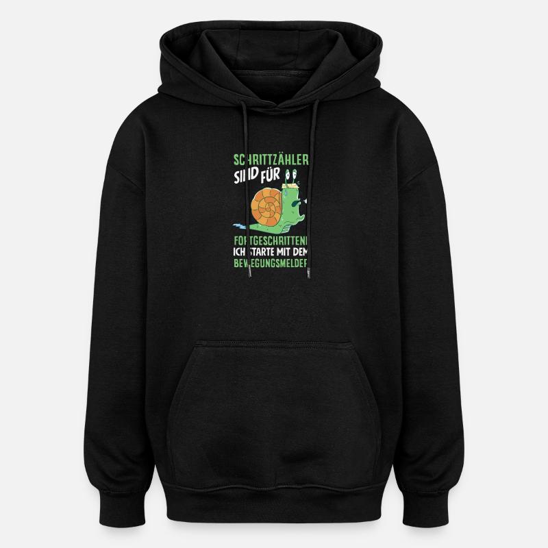 Podomètre? J’utilise le détecteur de mouvement - Sweat à capuche oversize unisexe - noir