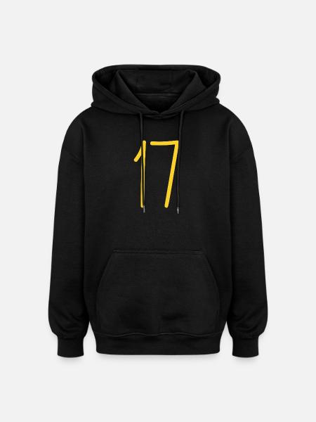 17 - Sweat à capuche oversize unisexe - noir
