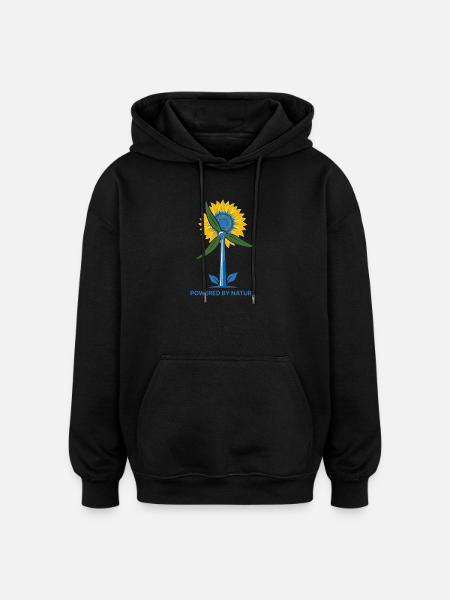Sunflower Power of nature - Oversized Unisex Hoodie - black