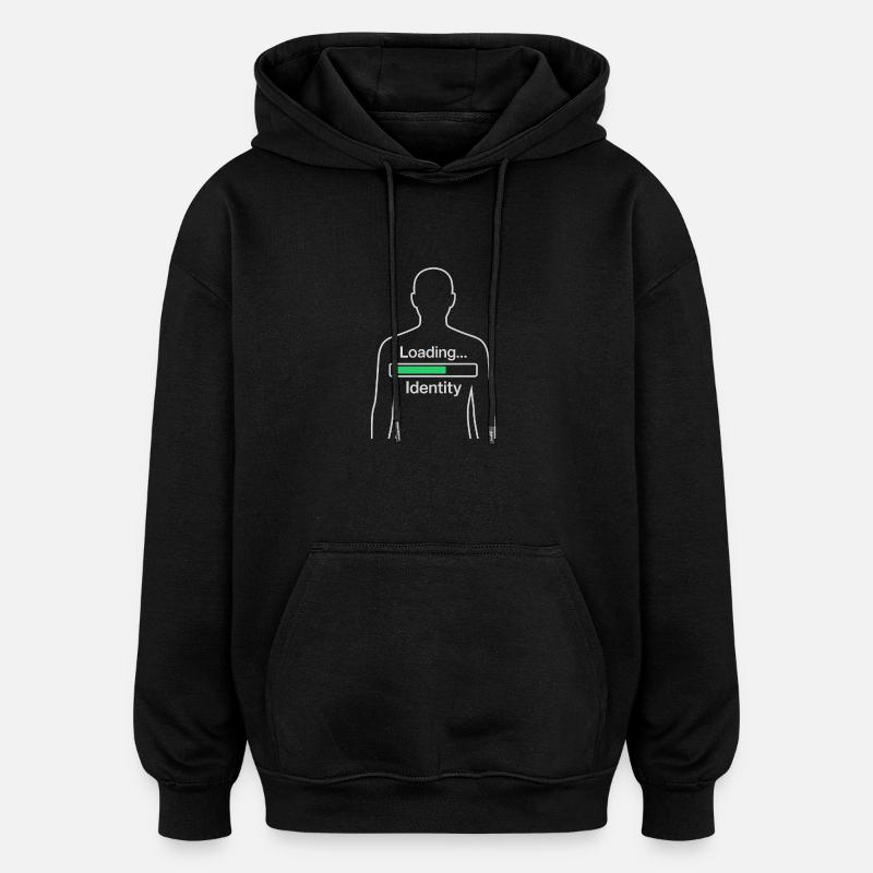 Chargement de l’identité... - Sweat à capuche oversize unisexe - noir