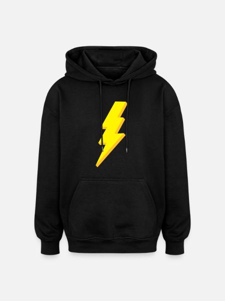 blitz3 - Sweat à capuche oversize unisexe - noir