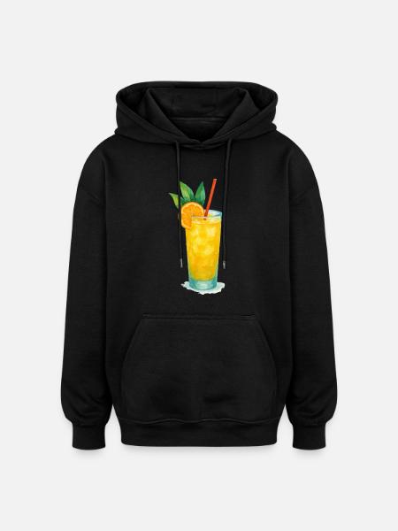 Cocktail 1 - Oversized Unisex Hoodie - black