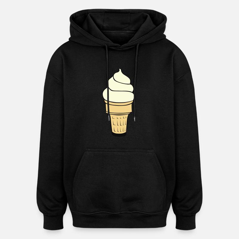 ICE CREAM CONE - Sweat à capuche oversize unisexe - noir
