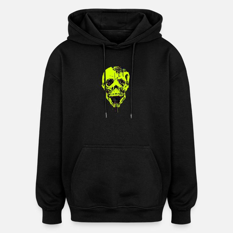 Neurowerveldeil Icône de crâne - Sweat à capuche oversize unisexe - noir