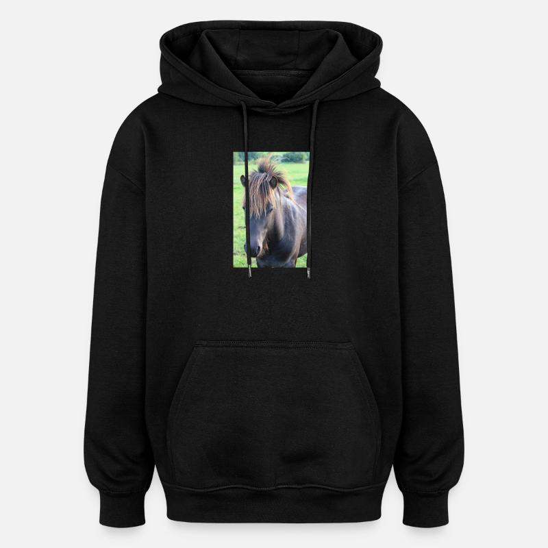 Affiche Cheval Cheval - Sweat à capuche oversize unisexe - noir