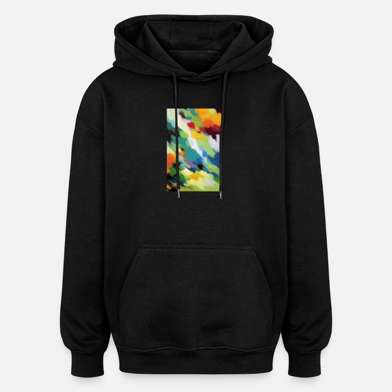 Muster und Formen - Oversized Unisex Hoodie - Schwarz