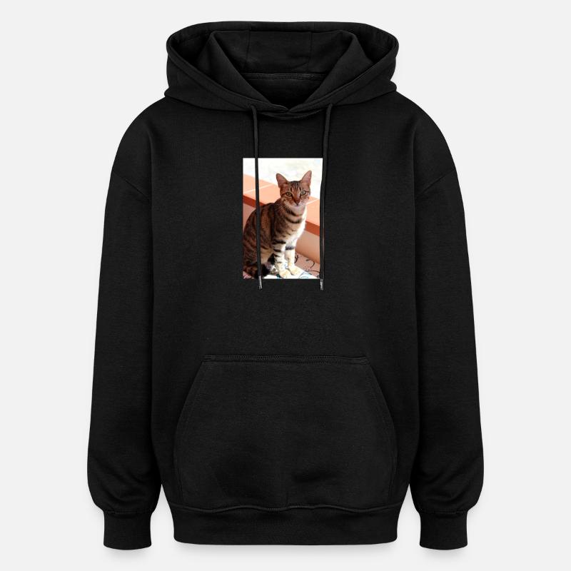 Katze Kätzchen - Oversized Unisex Hoodie - Schwarz