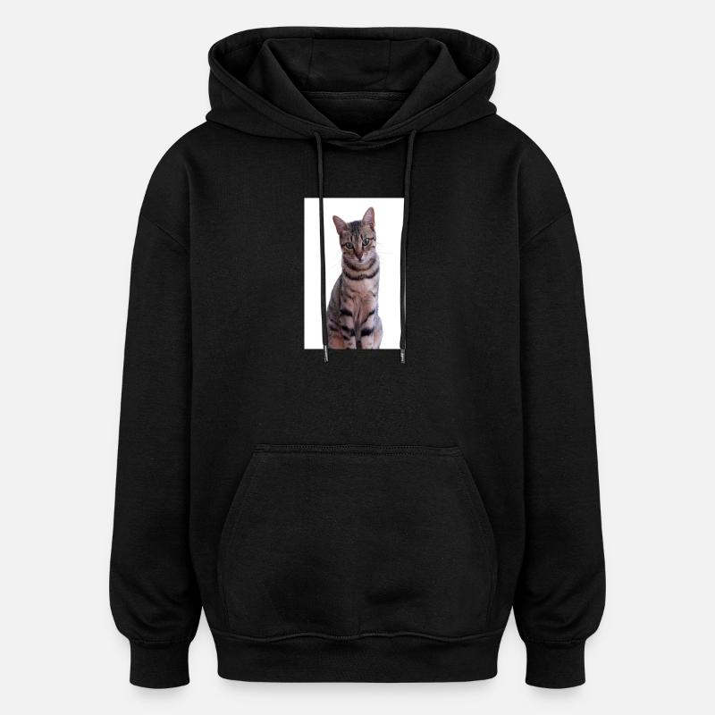 Chat Chats Chaton Chat Tigre - Sweat à capuche oversize unisexe - noir