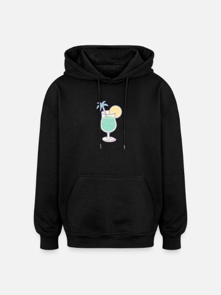 Sippin' in Paradise - Oversized Unisex Hoodie - black