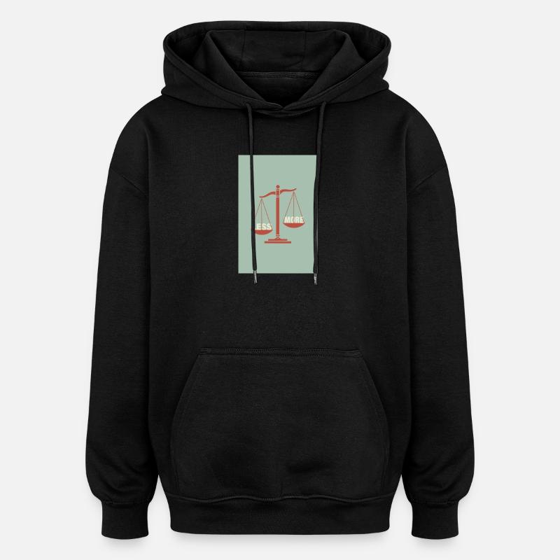 Équilibre entre moins et plus - Sweat à capuche oversize unisexe - noir