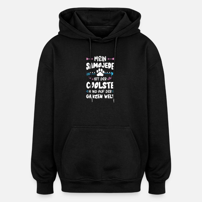 Dicton de chien Samoyède - Sweat à capuche oversize unisexe - noir