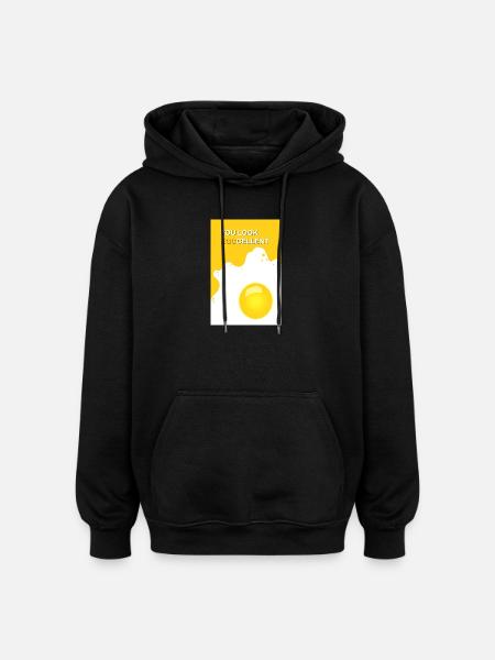 You look eggcellent - Oversized Unisex Hoodie - black