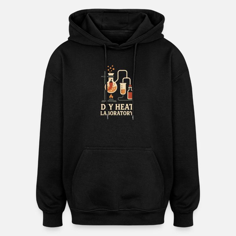 Saucier Pieux Chili Fermenté Épicé - Sweat à capuche oversize unisexe - noir