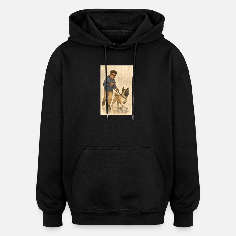Matt et Holly - Sweat à capuche oversize unisexe - noir