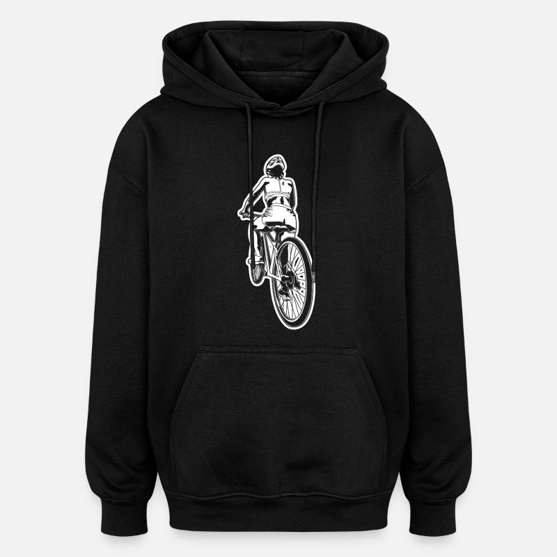 Amateur de cyclisme - Sweat à capuche oversize unisexe - noir