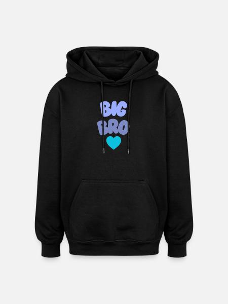 Big Bro Love Siblings - Oversized Unisex Hoodie - black