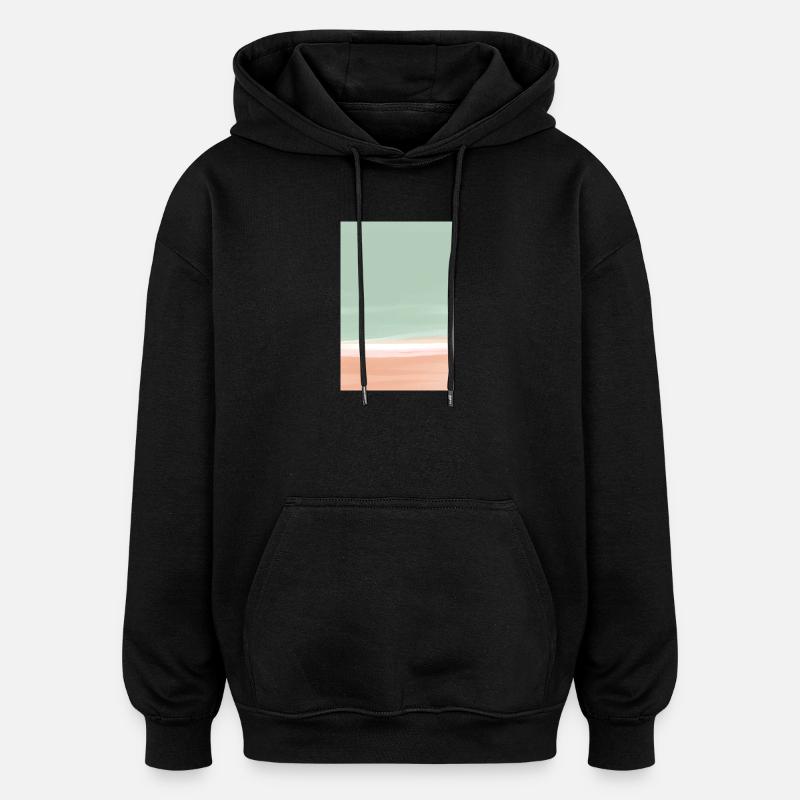 Green orange block - personalisierbar - Oversized Unisex Hoodie - Schwarz