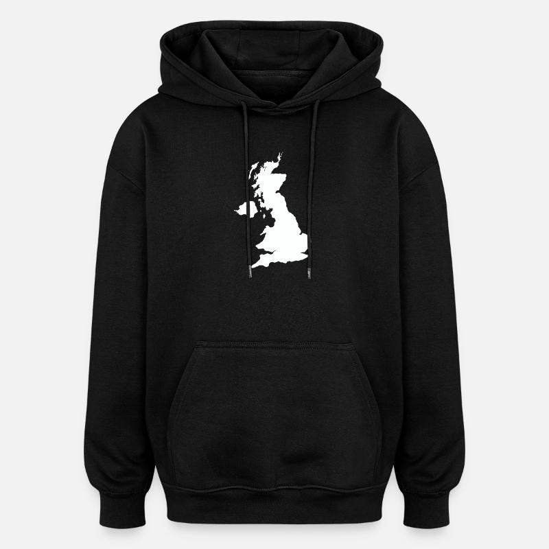 england_country - Sweat à capuche oversize unisexe - noir