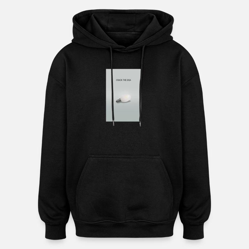 Crack The Idea Creative Thinking Poster - Oversized Unisex Hoodie - black