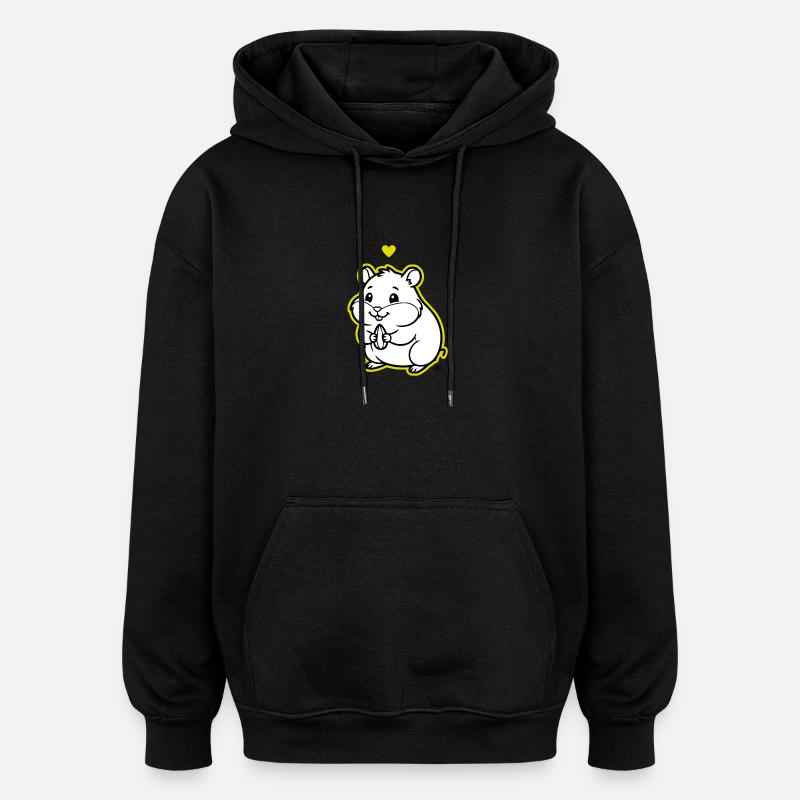 Arnold_the_Hamster - Sweat à capuche oversize unisexe - noir