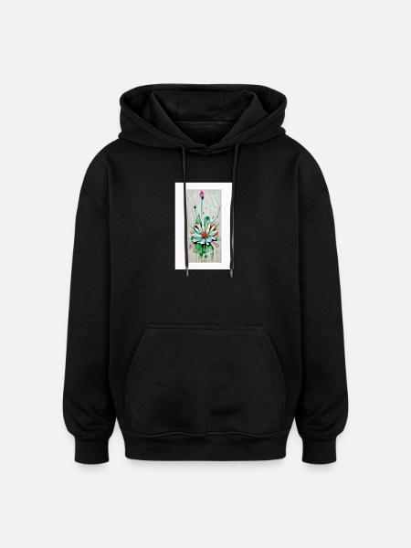 klajgrdajtscwlj - Sweat à capuche oversize unisexe - noir