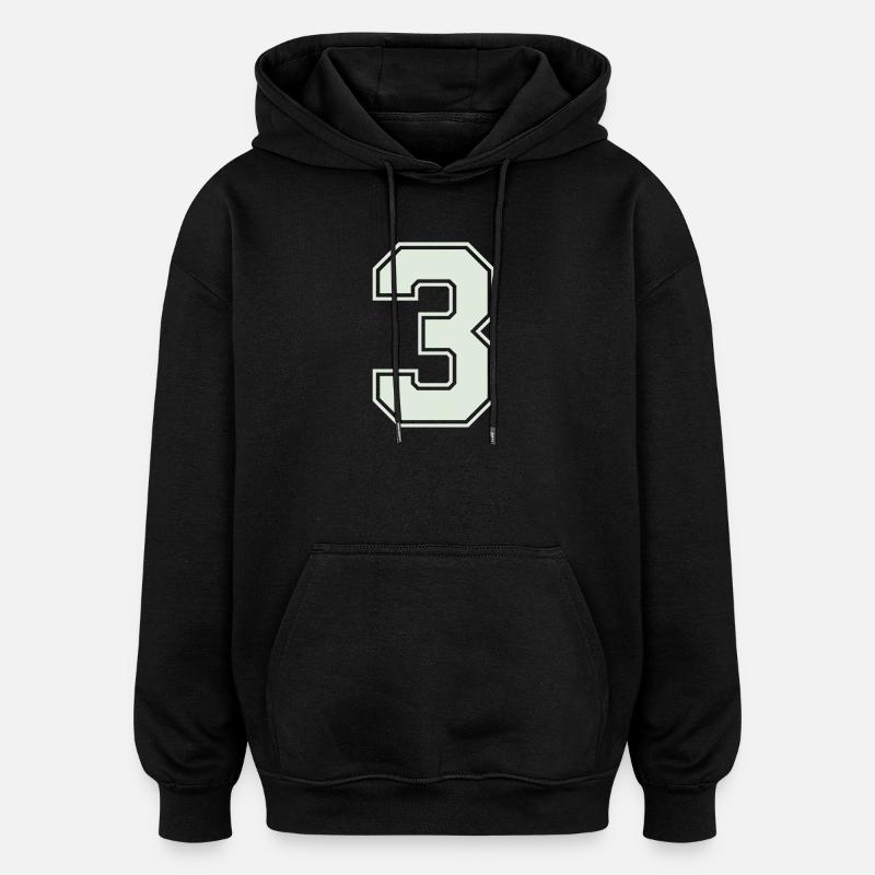 3 - Sweat à capuche oversize unisexe - noir