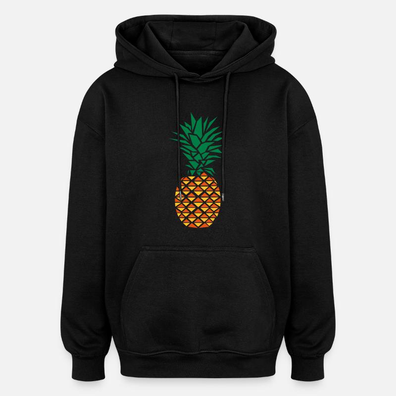 Pineapple (Geometric Style) - Oversized Unisex Hoodie - black